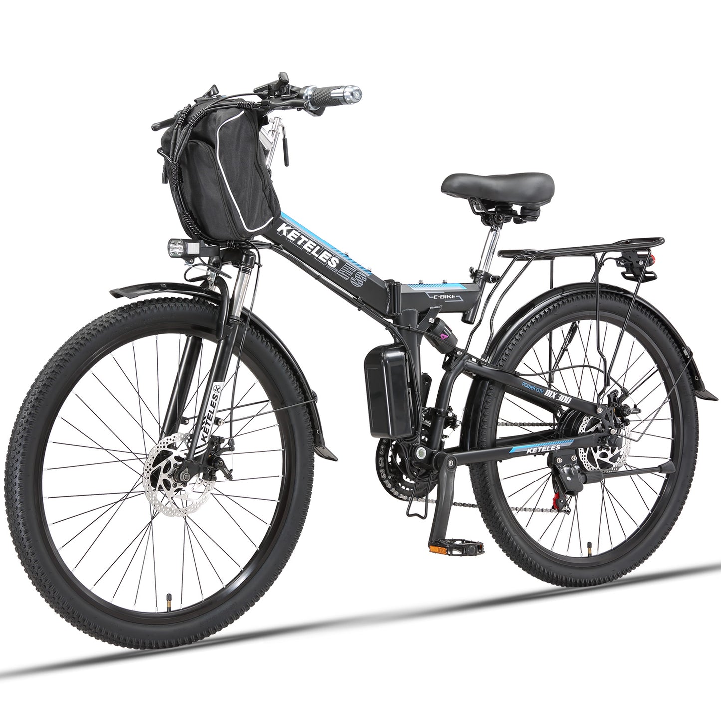 KETELES 1000W 48V 20Ah Batterie Elektrofahrrad für Erwachsene 26" Faltbares E-Bike