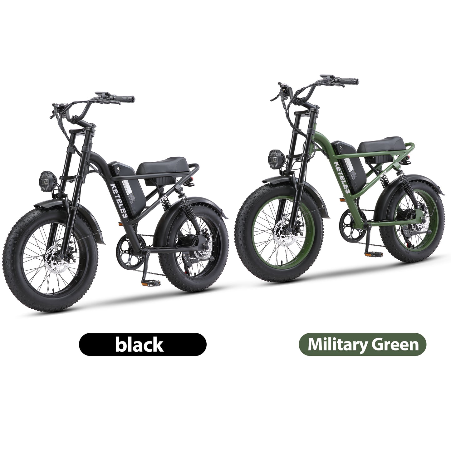 Keteles K880 Electric Bike For Adults, 20" Fat Tire Powerful 750W Brushless Motor, Higher Motor Peak, 48V 17.5AH 840WH Removable Battery, Range 60-80km, 7-Speed Transmission, Electric Mountain Bicycle Commuter Snow Bike Ebikes E-bike