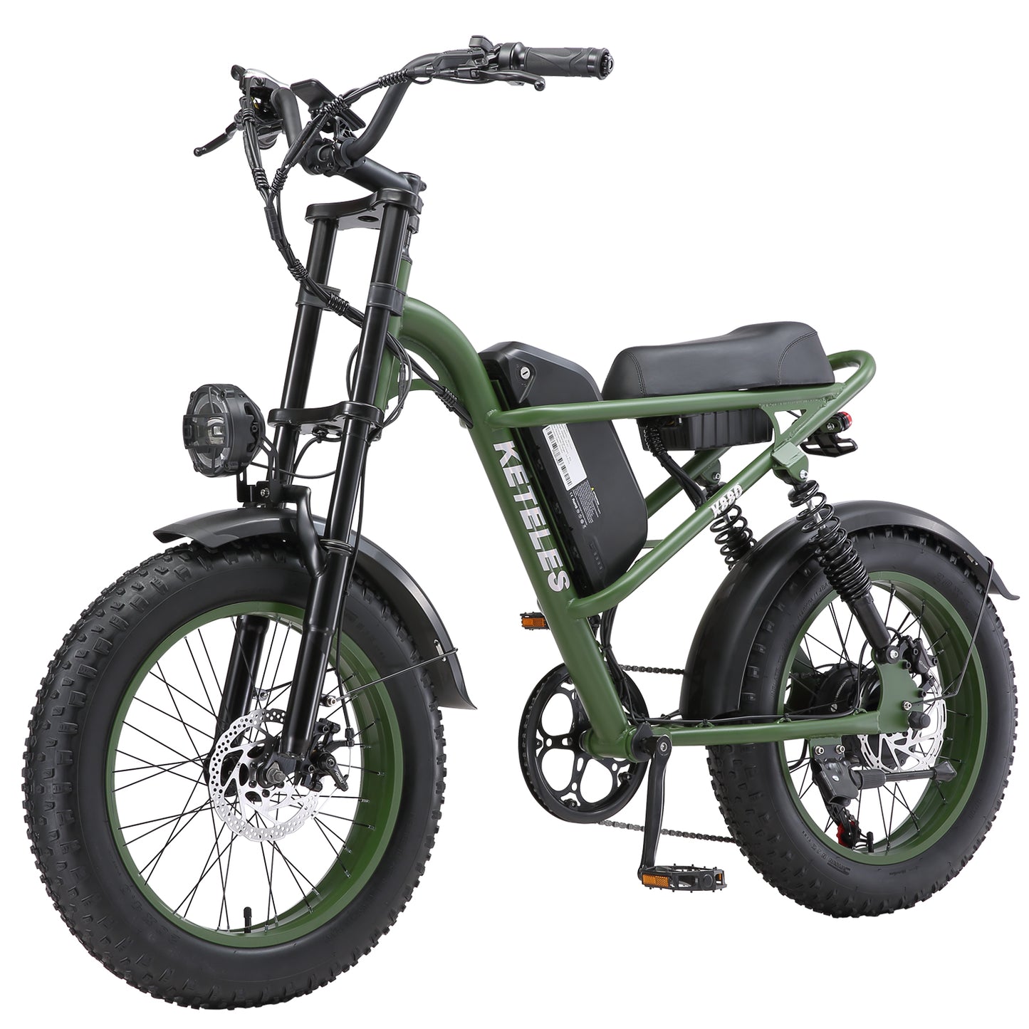 Keteles K880 Electric Bike For Adults, 20" Fat Tire Powerful 750W Brushless Motor, Higher Motor Peak, 48V 17.5AH 840WH Removable Battery, Range 60-80km, 7-Speed Transmission, Electric Mountain Bicycle Commuter Snow Bike Ebikes E-bike