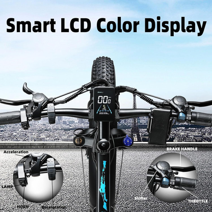 Electric Bike for Adults, 1000W Motor 26 Inch Fat Tire Ebike, 28 MPH 17.5AH 48V Battery Mountain Bicycle 21 Speed Electric Dirt E Bikes for Men