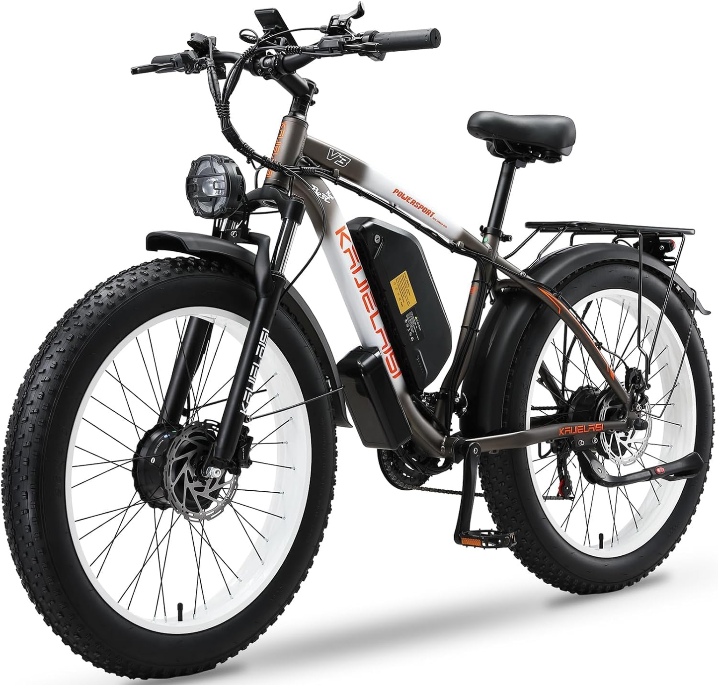 2000W Dual Motor Electric Bike for Men/Women 26 Inch Fat Tire Mountain Adults E Bike 35 MPH 23AH 48V Battery Bicycle 21 Speed Off-Road Mountain Snow Ebike