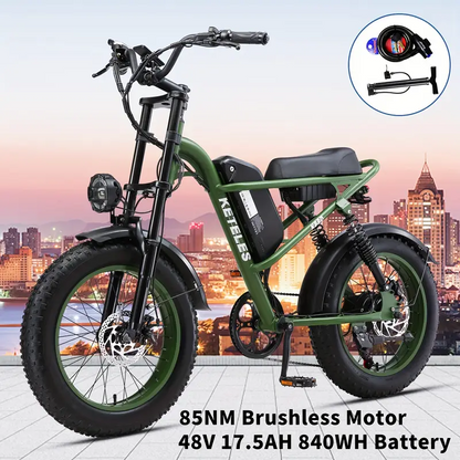 K880 electric mountain bike 1000V 17.5ah 28MPH adult outdoor cycling