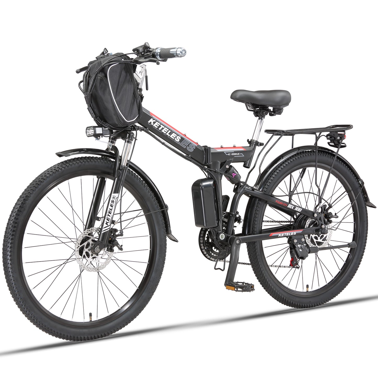 KETELES 1000W 48V 20Ah Battery Electric Bike for Adult 26" Folding eBike