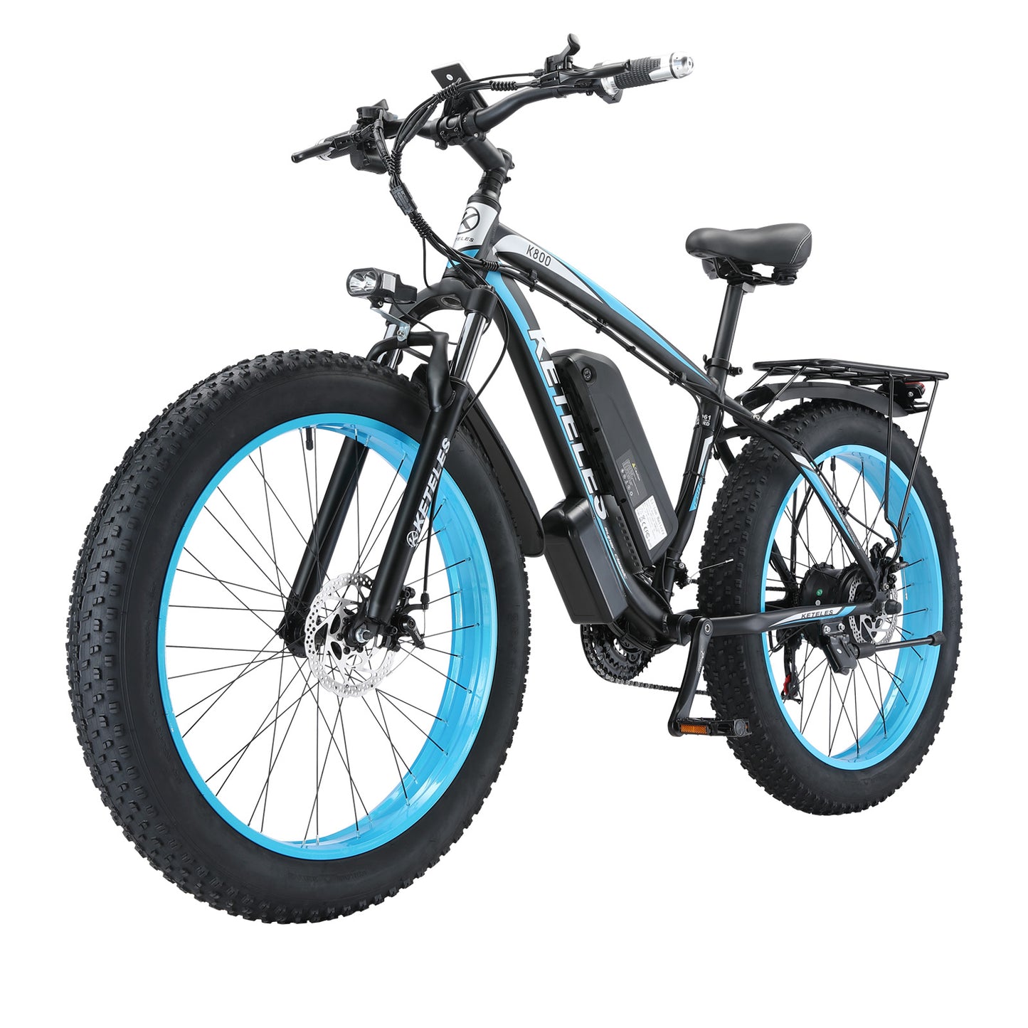 KETELES k800 1000W Fat Tire Electric Bike for Adults - 26 Inch Mountain Ebike with 28 MPH Speed, 13AH 48V Removable Battery, 21-Speed Gear System - Ideal for Off-Road Adventures