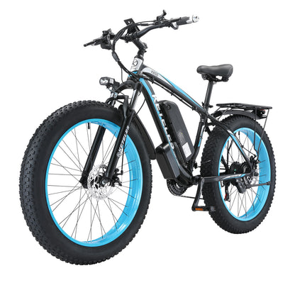 KETELES k800 1000W Fat Tire Electric Bike for Adults - 26 Inch Mountain Ebike with 28 MPH Speed, 13AH 48V Removable Battery, 21-Speed Gear System - Ideal for Off-Road Adventures