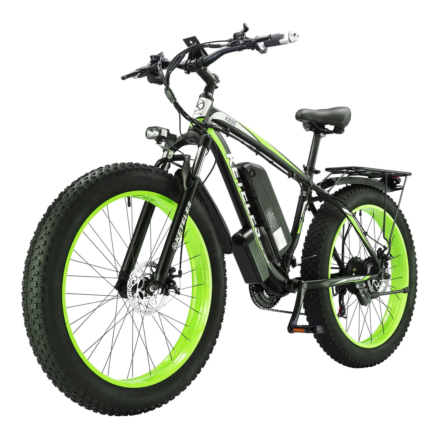 KETELES k800 1000W Fat Tire Electric Bike for Adults - 26 Inch Mountain Ebike with 28 MPH Speed, 13AH 48V Removable Battery, 21-Speed Gear System - Ideal for Off-Road Adventures