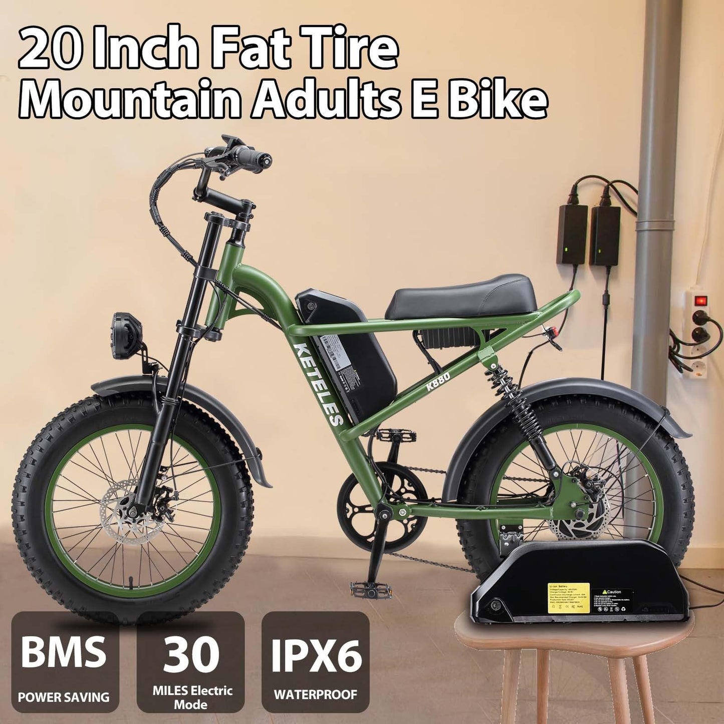 K880 electric mountain bike 1000V 17.5ah 28MPH adult outdoor cycling