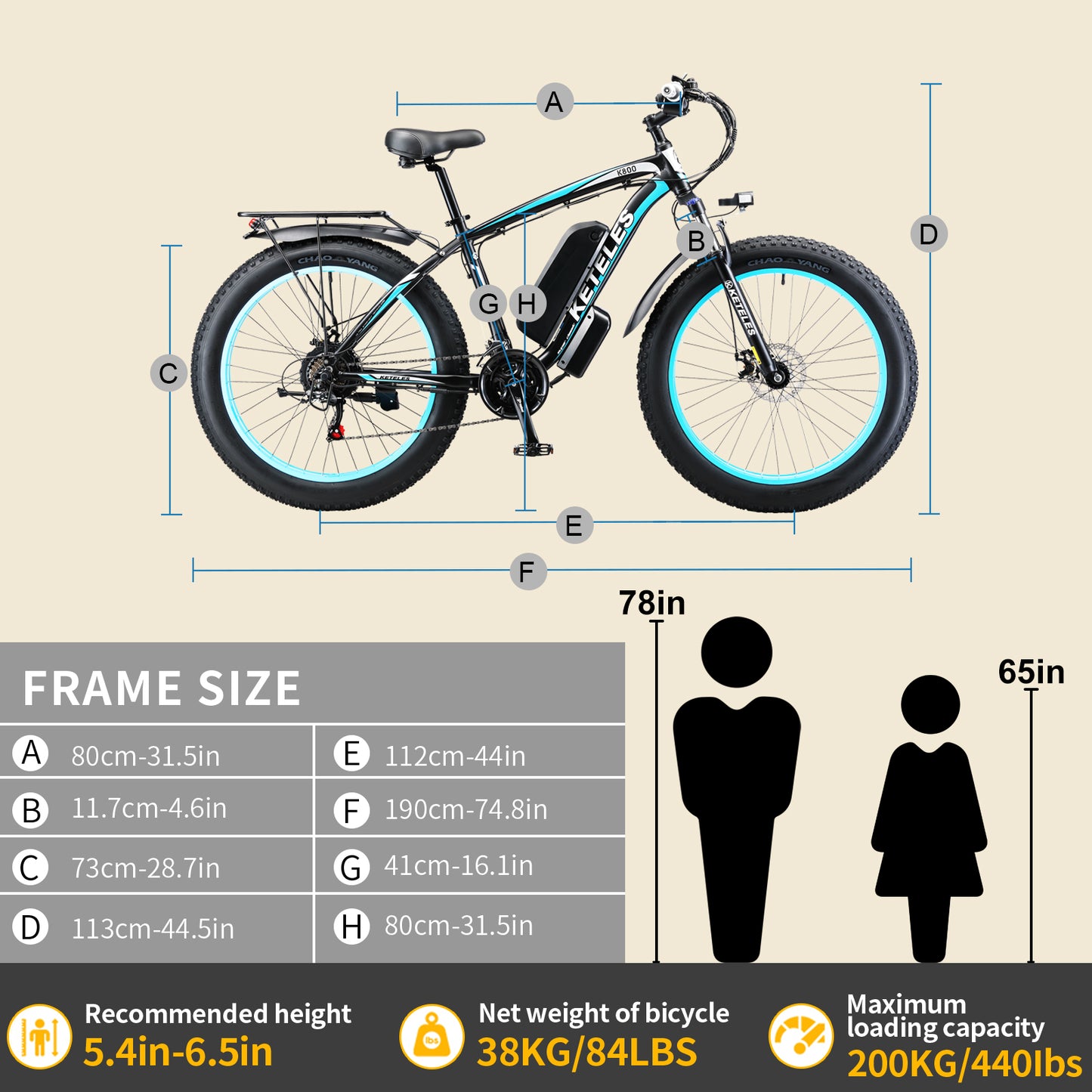 KETELES k800 1000W Fat Tire Electric Bike for Adults - 26 Inch Mountain Ebike with 28 MPH Speed, 13AH 48V Removable Battery, 21-Speed Gear System - Ideal for Off-Road Adventures